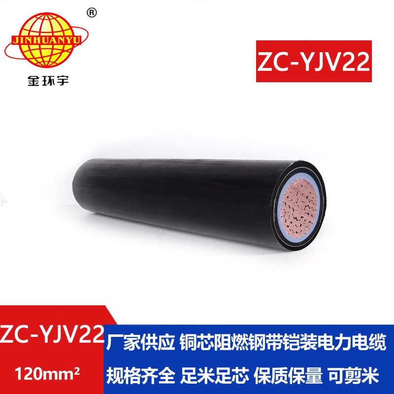 深圳市金环宇 国标ZC-YJV22 120 阻燃yjv22铠装电缆